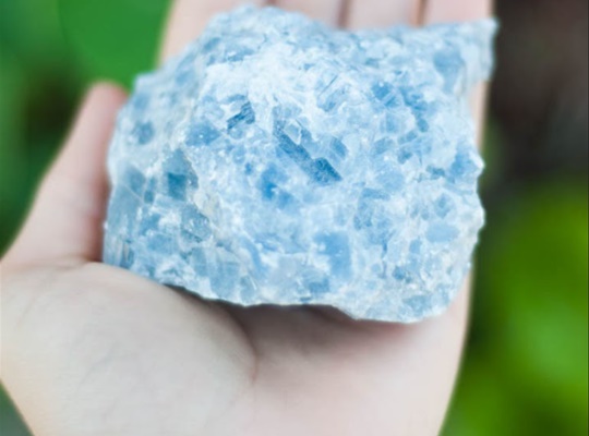 Blue Calcite Crystal Benefits And More Village Rock Shop