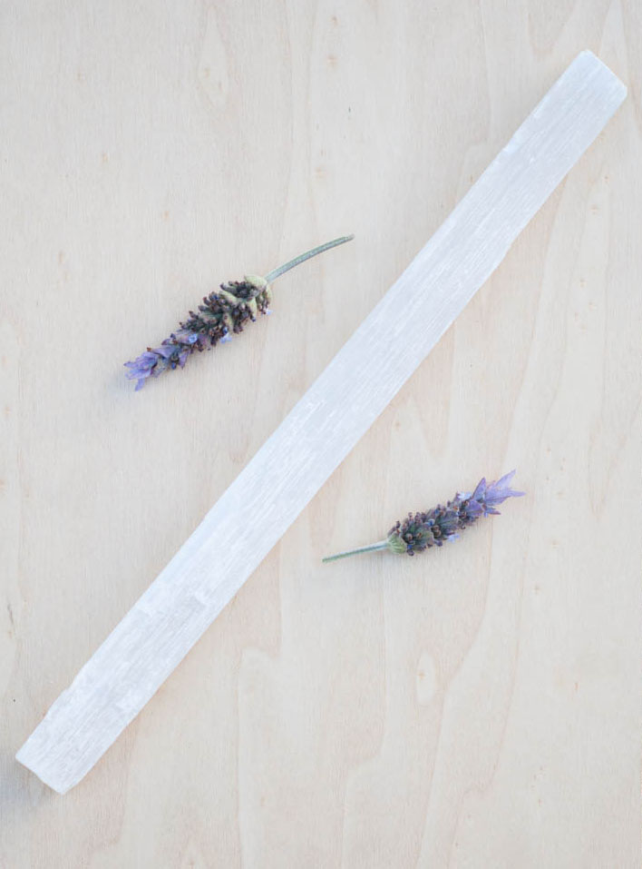 Raw Selenite Wand - long