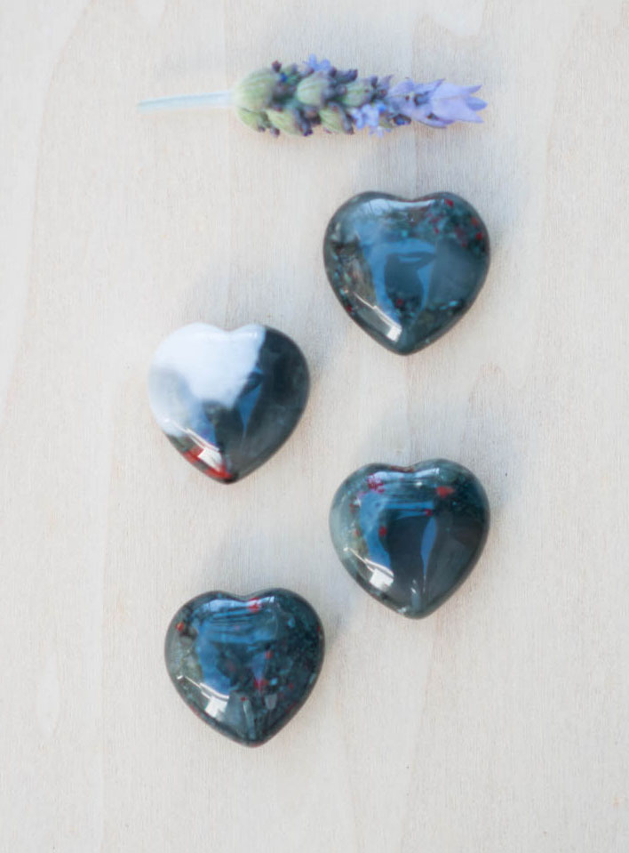 African Bloodstone Heart