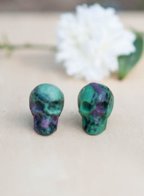 Ruby in Zoisite Skull - small