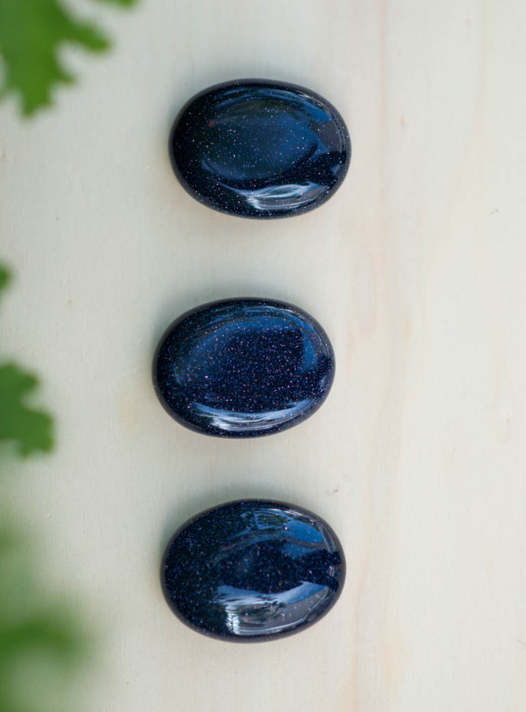 Blue Goldstone Palm Stone