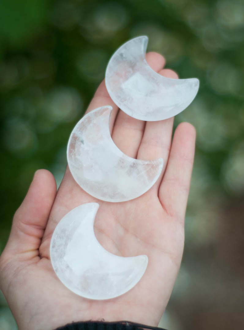 Clear Quartz Moon