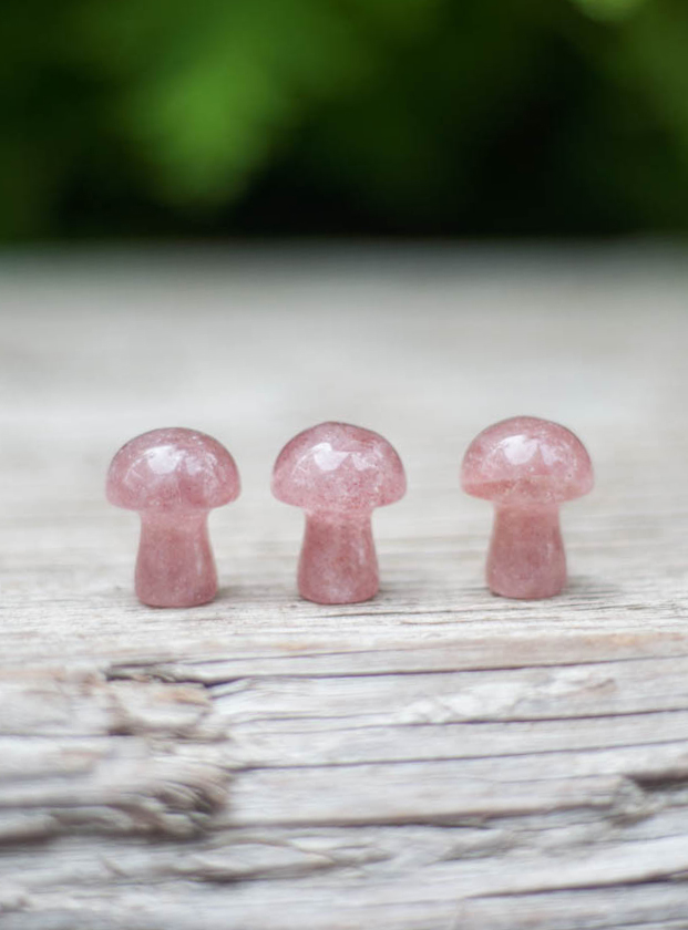 Mini Strawberry Quartz Mushroom