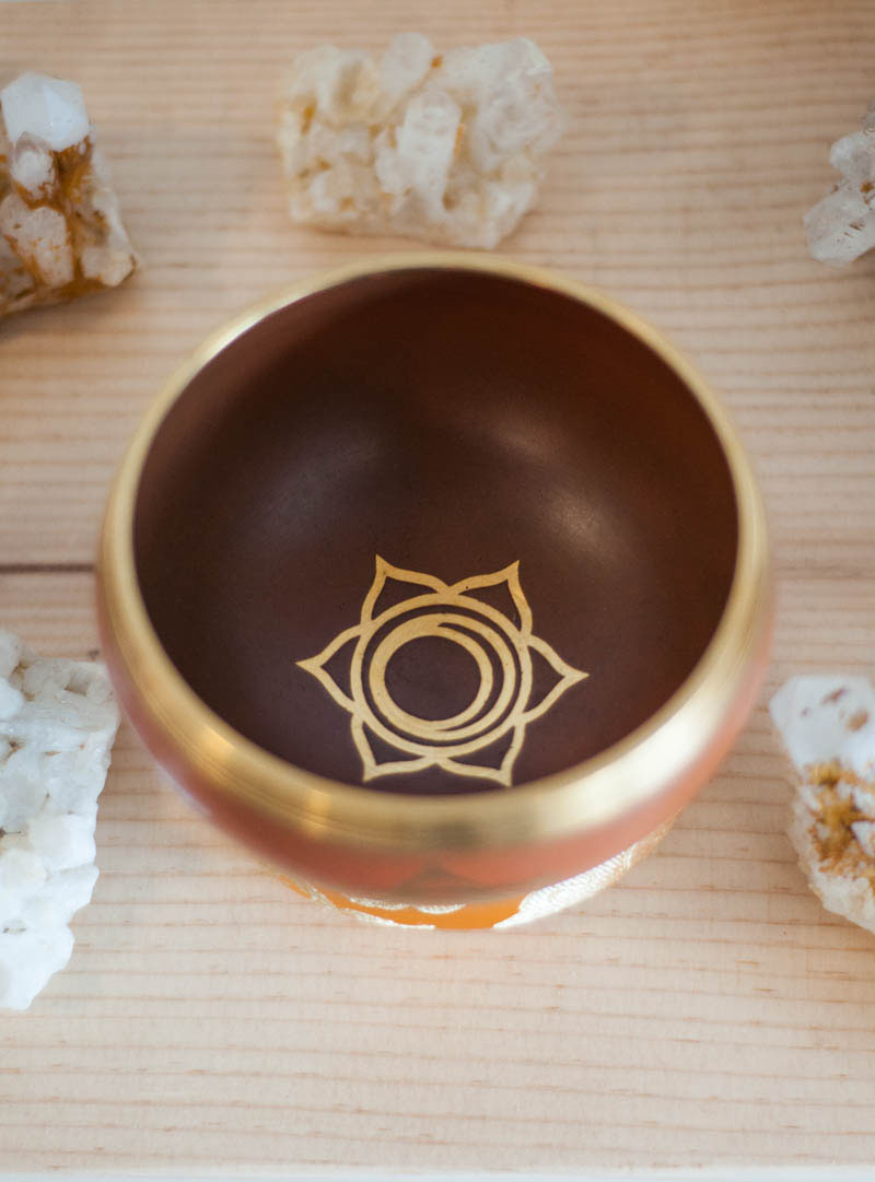 Sacral Chakra Singing Bowl - solid color