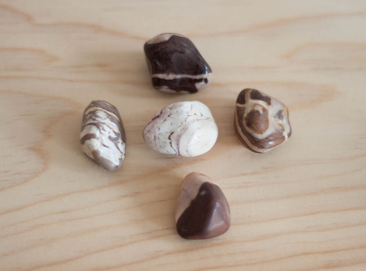 Tumbled Zebra Jasper Brown