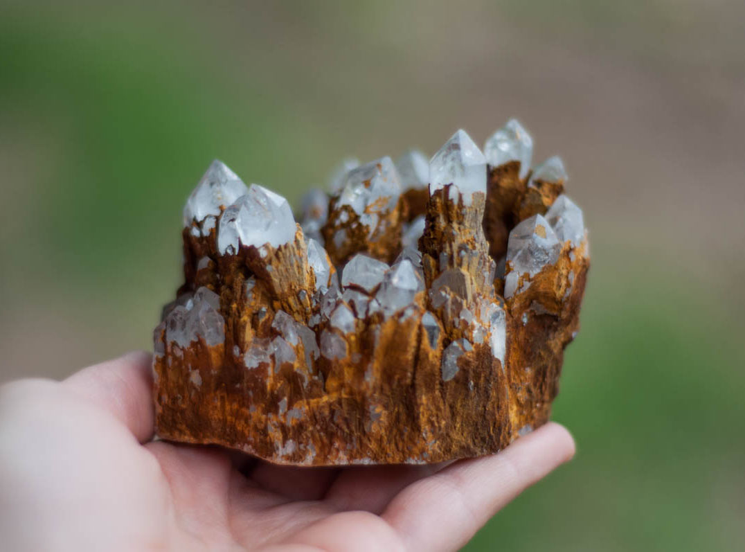 Raw Phantom Quartz with Iron Deposits large from Madagascar