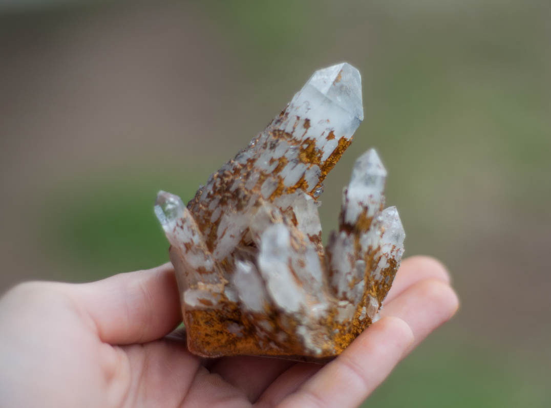  Raw Phantom Quartz with Iron Deposits medium from Madagascar