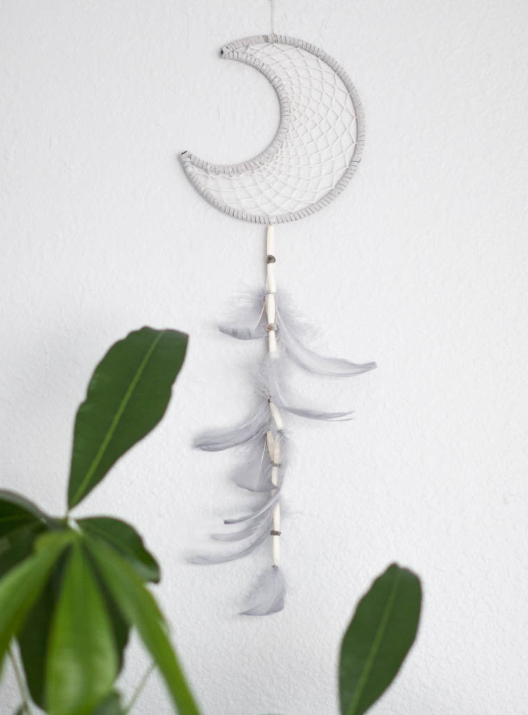 New Moon Dreamcatcher - Grey