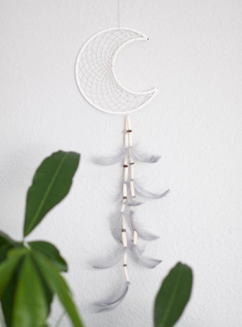 New Moon Dreamcatcher - white