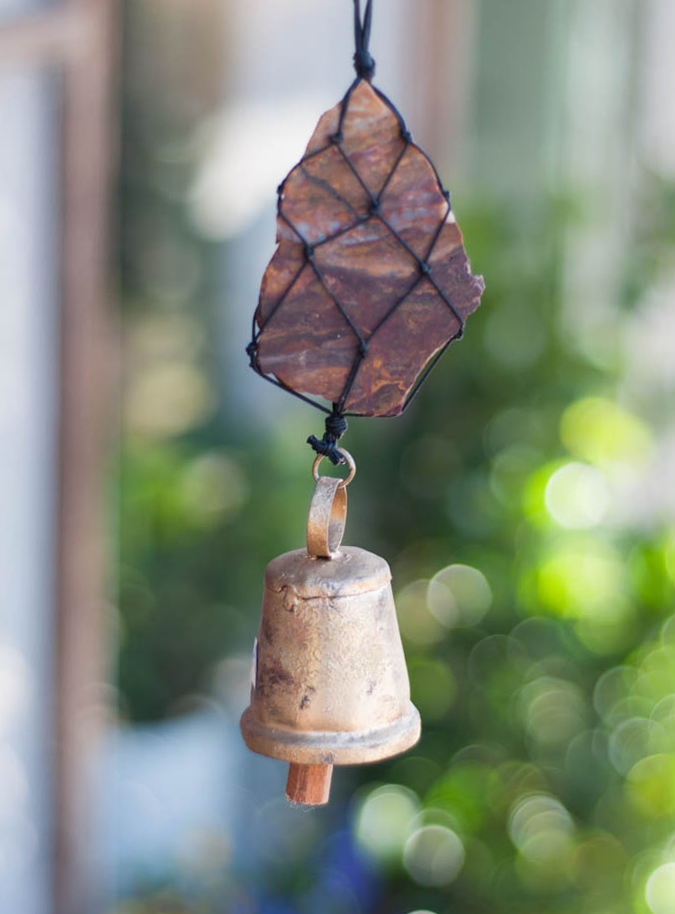 Upcycled Red Brown Jasper Bell