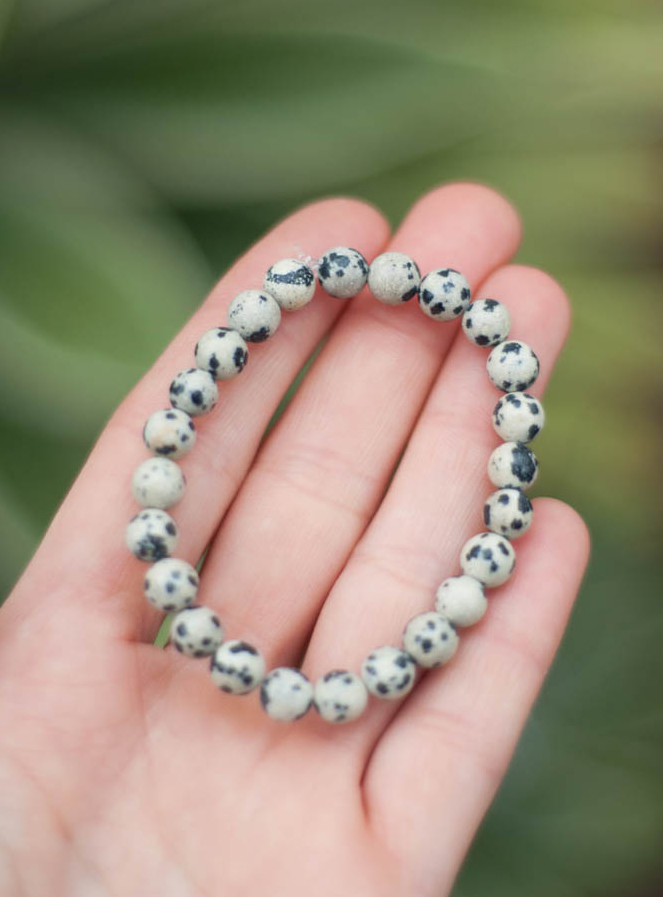 Dalmatian Stone Kids Bracelet 6mm