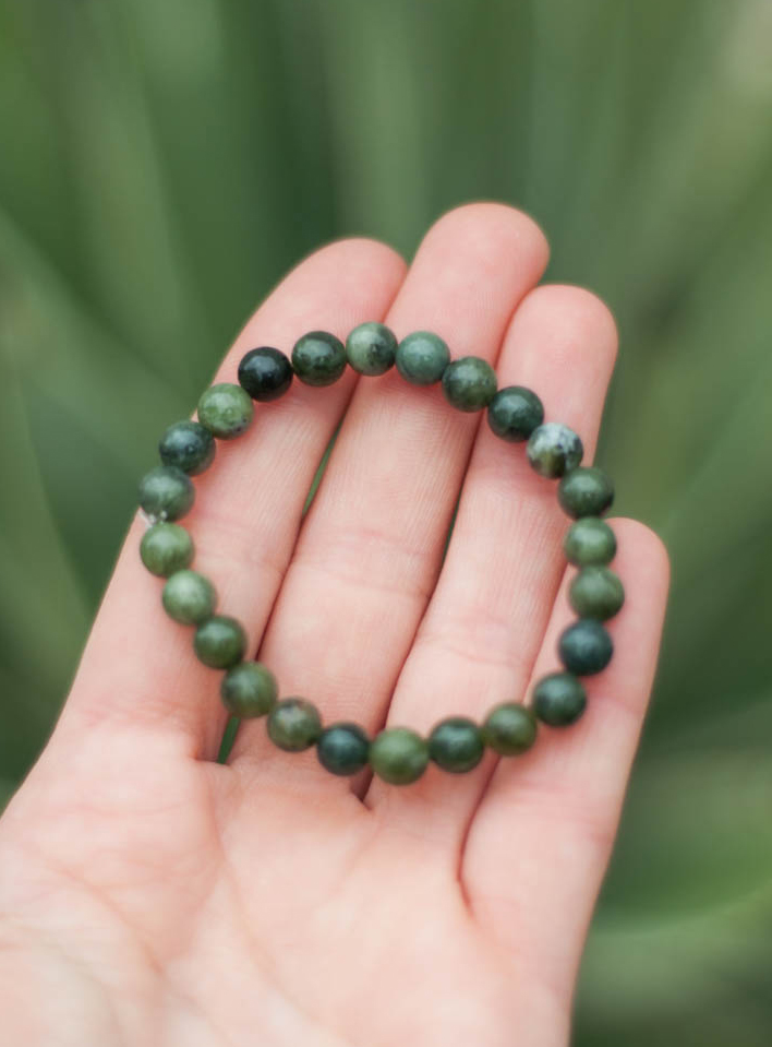 Green Moss Agate Kids Bracelet 6mm