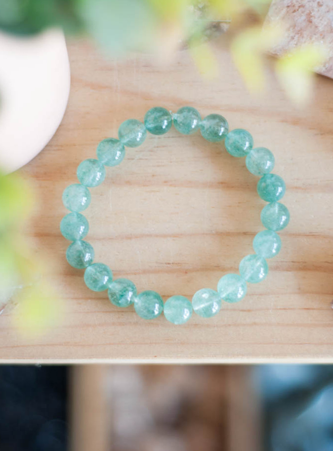 Green Strawberry Quartz Bracelet