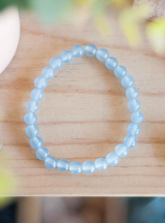 Blue Chalcedony Bracelet 6mm