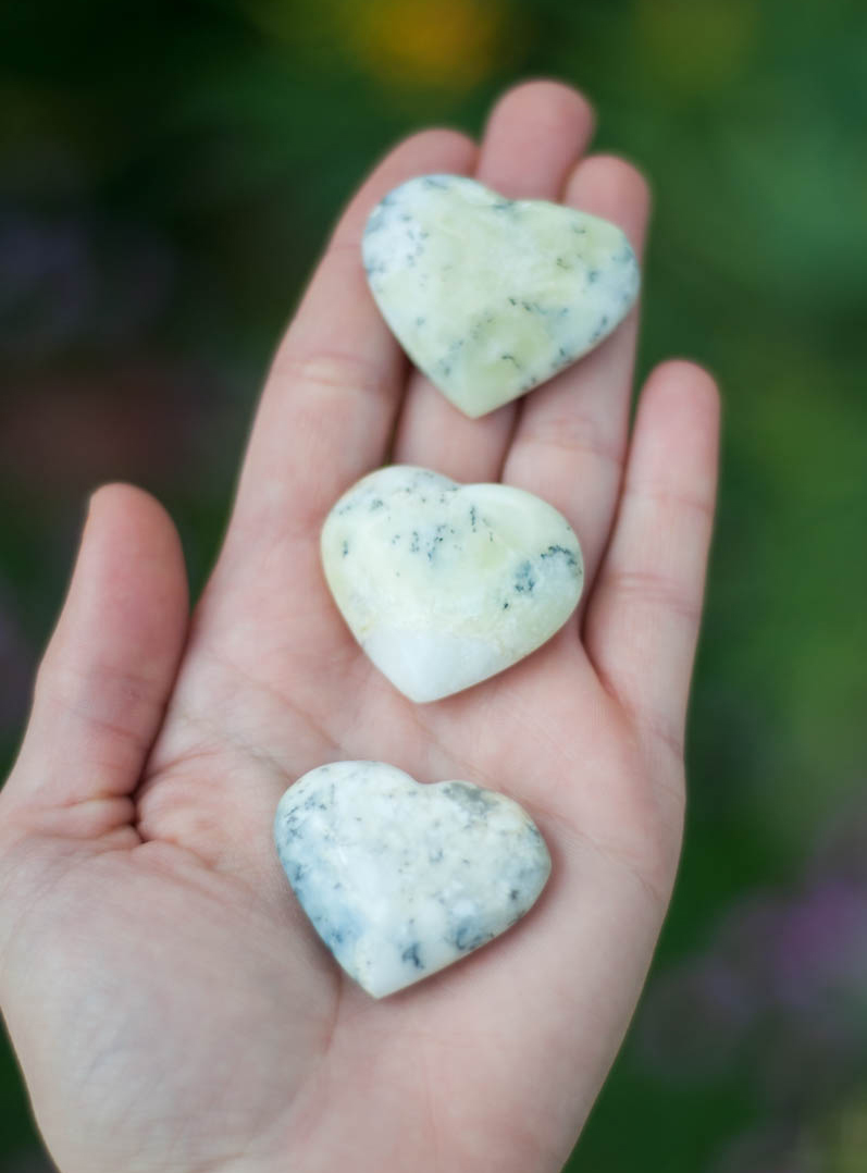 Lemon Chrysoprase Heart - small