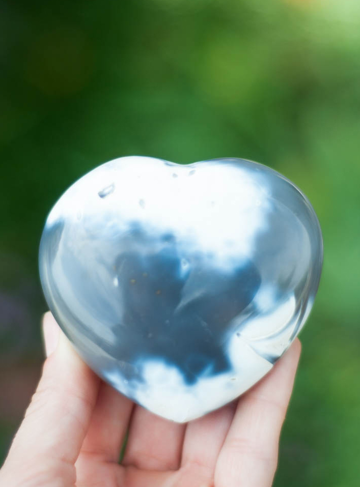 Orca Agate Heart