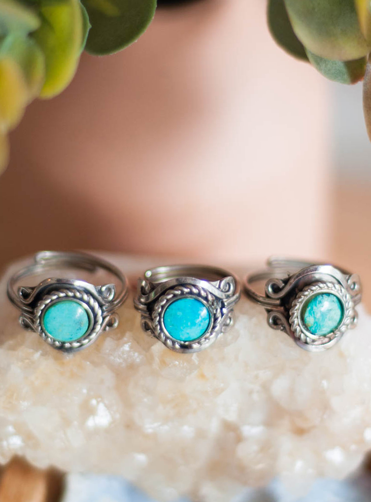 Amazonite Adjustable Ring - small