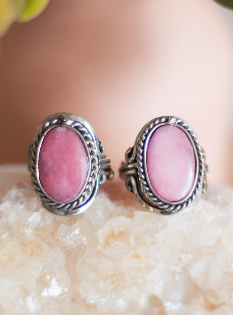 Pink Opal Adjustable Ring
