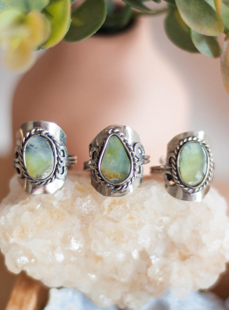Peruvian Opal Adjustable Ring