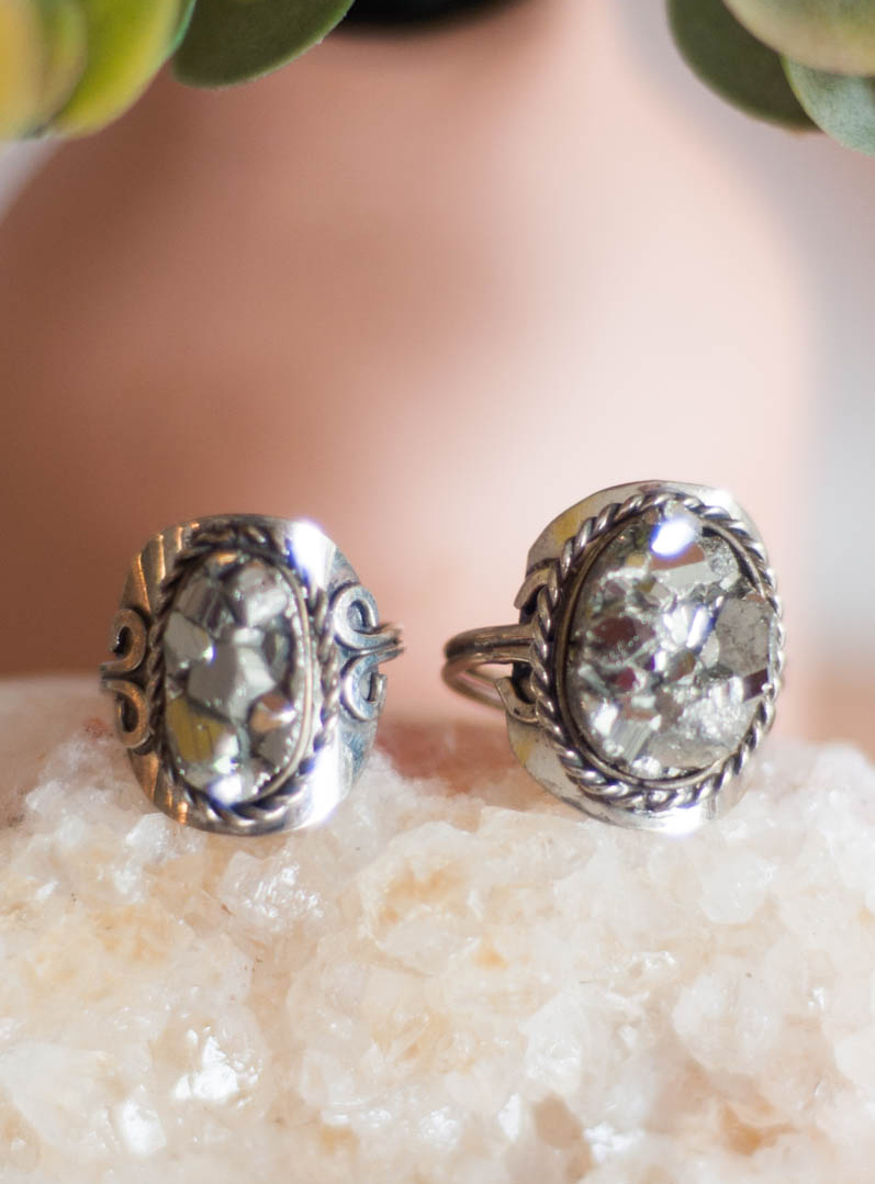 Pyrite Adjustable Ring