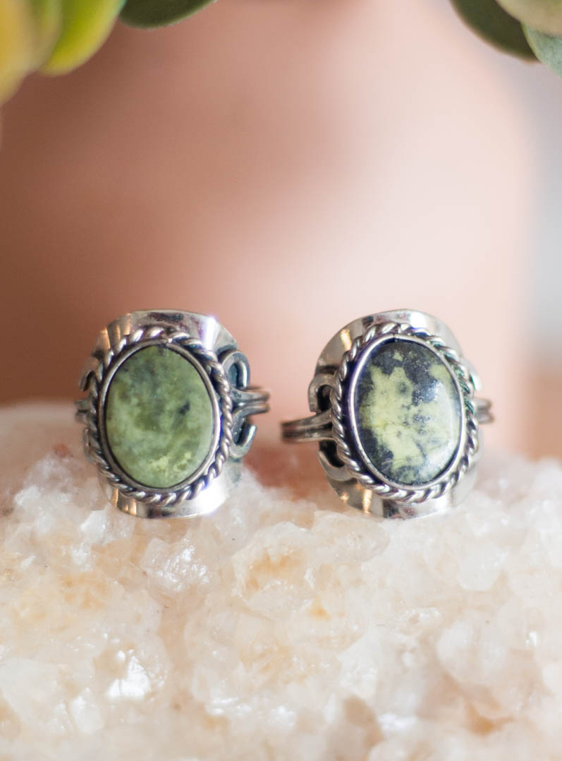 Chrysoprase Adjustable Ring
