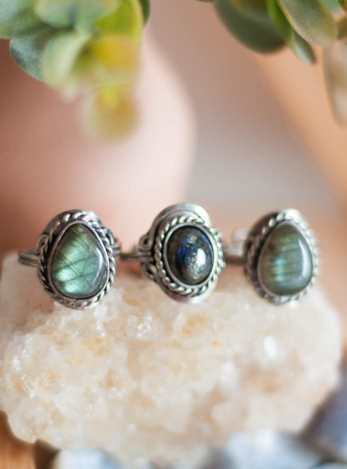 Labradorite Adjustable Ring