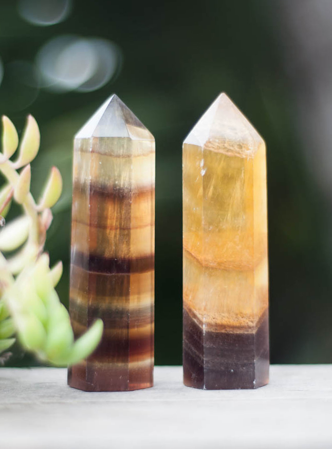 Yellow Fluorite Tower - large