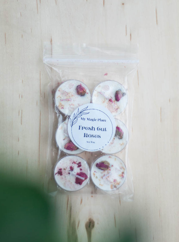 Tealight 6 Pack - Fresh cut Roses