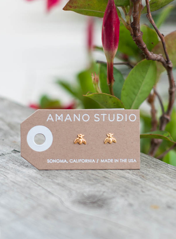 Honey Bee Stud Earrings
