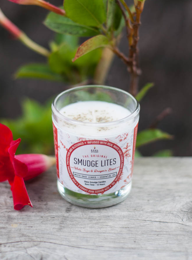 White Sage and Dragon Blood Votive Candle