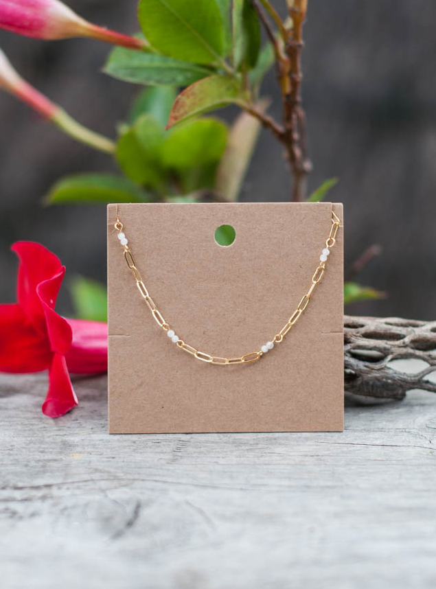 Moonstone Gold Dipped Necklace