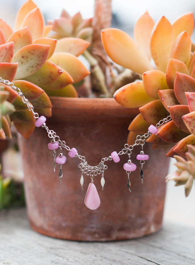 Pink Opal Anklet