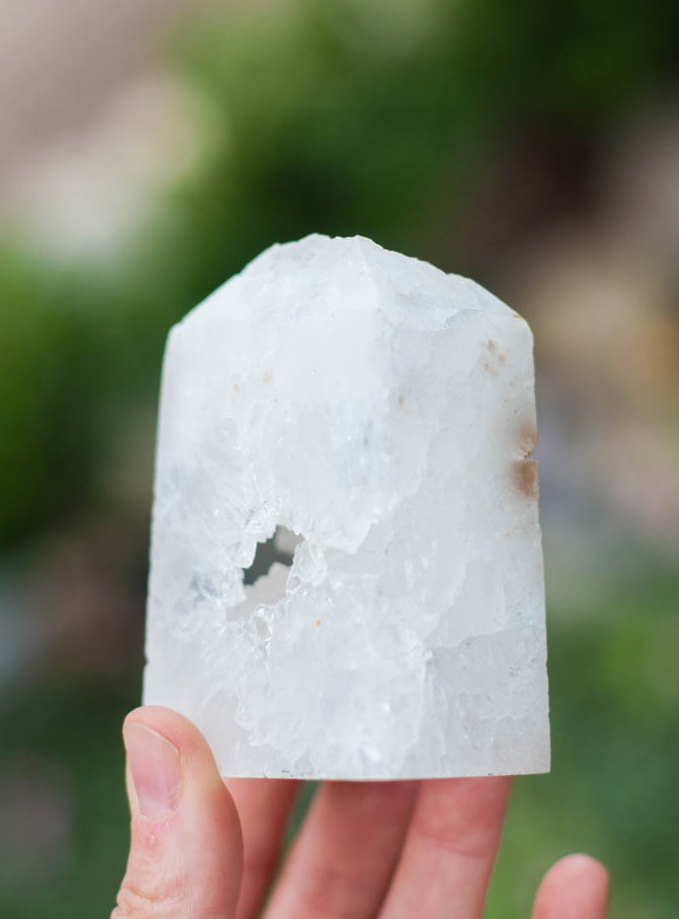 Snow Quartz Geode Tower #2