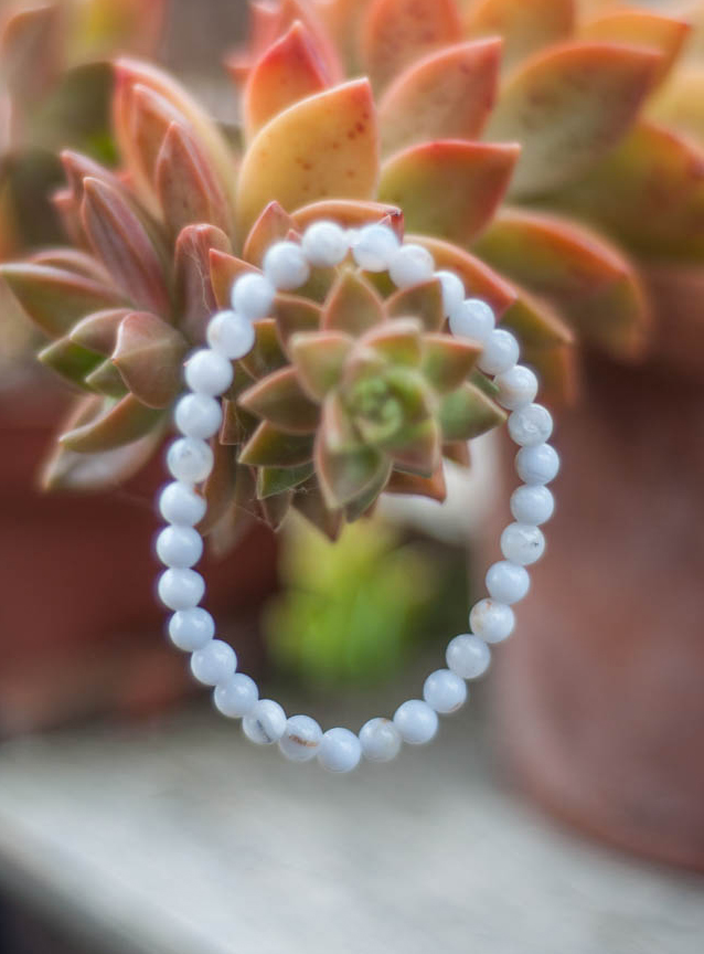 Blue Lace Agate Bracelet 5.5 mm