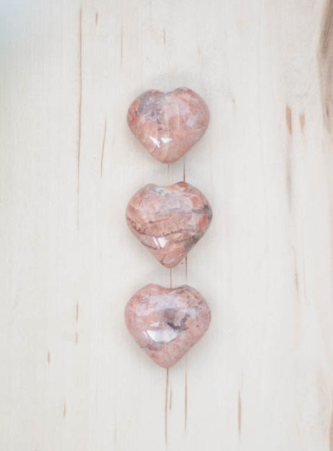 Peach Moonstone Heart small