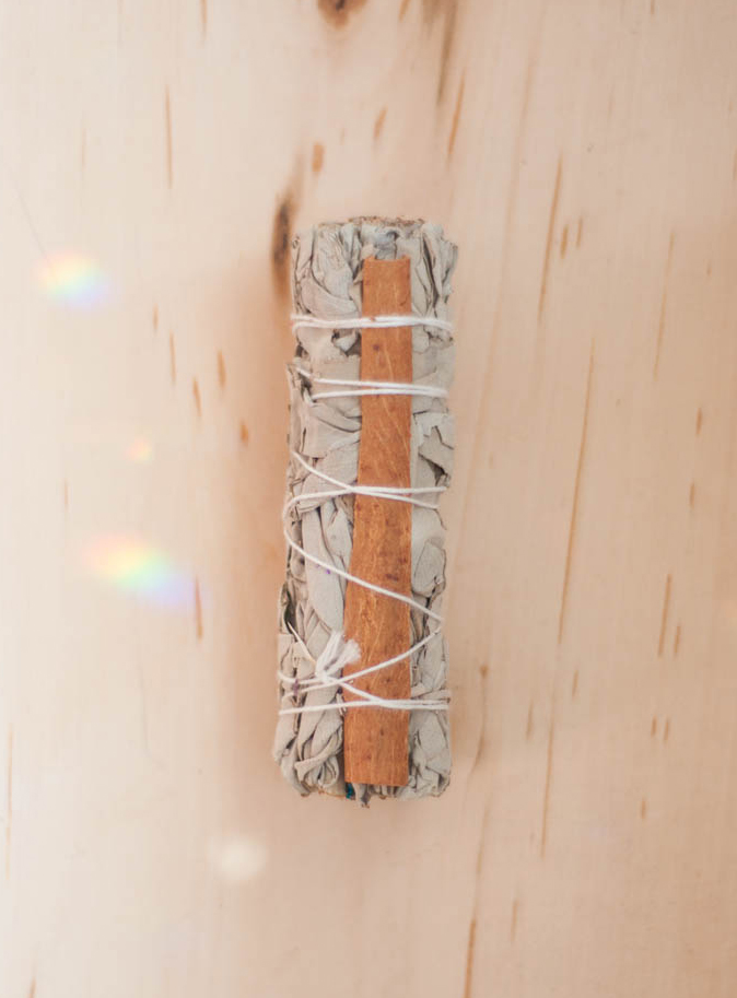 Sage and Cinnamon Smudging Set