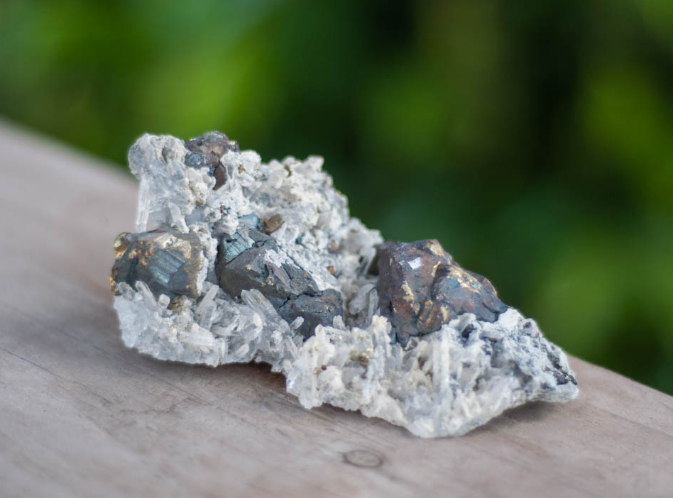 Pyrite on Quartz Cluster #3