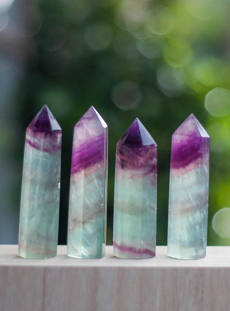 Watermelon Fluorite Tower