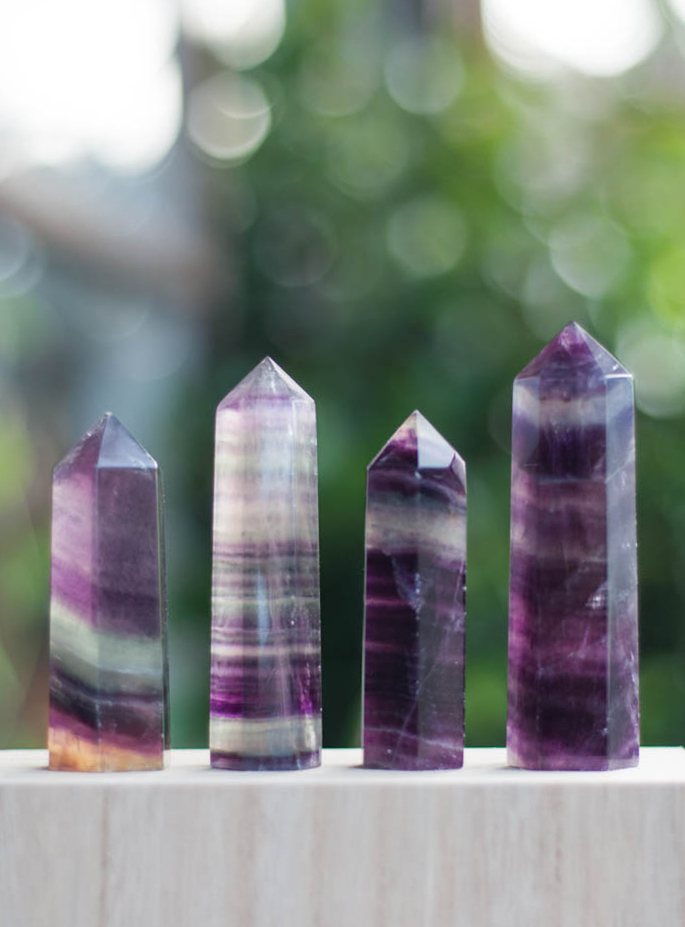 Rainbow Fluorite Tower medium