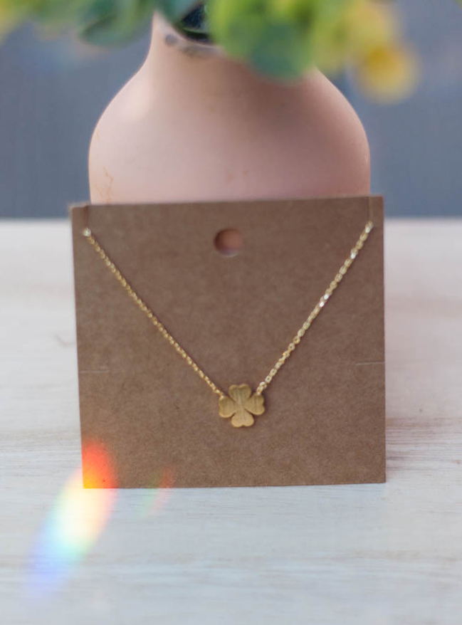 Clover Gold Dipped Pendant