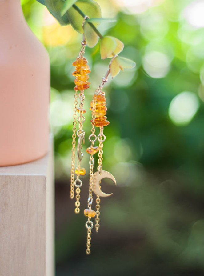 Amber Dangle Earrings