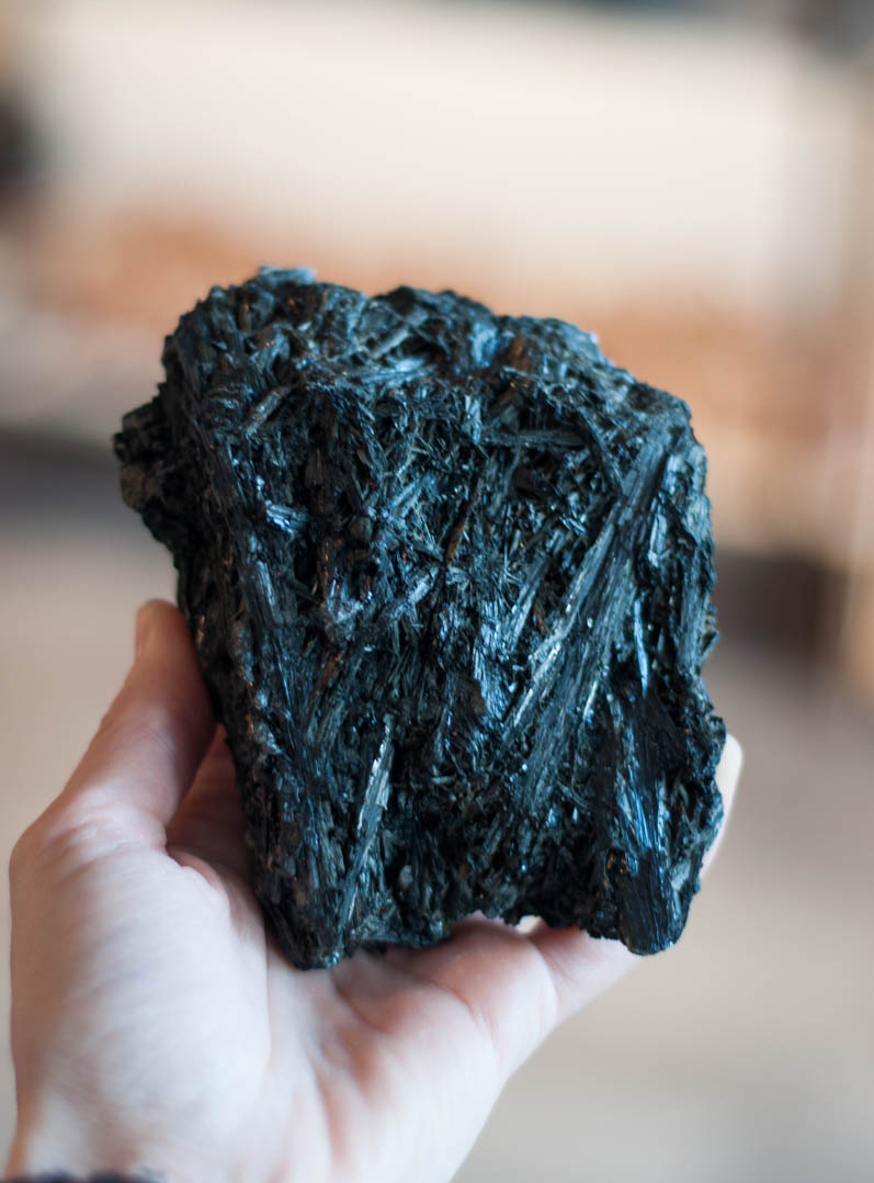 Raw Black Tourmaline - large cluster