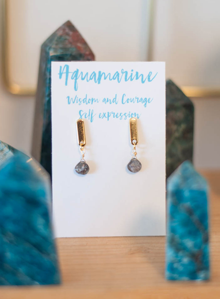 Aquamarine Stud Earrings