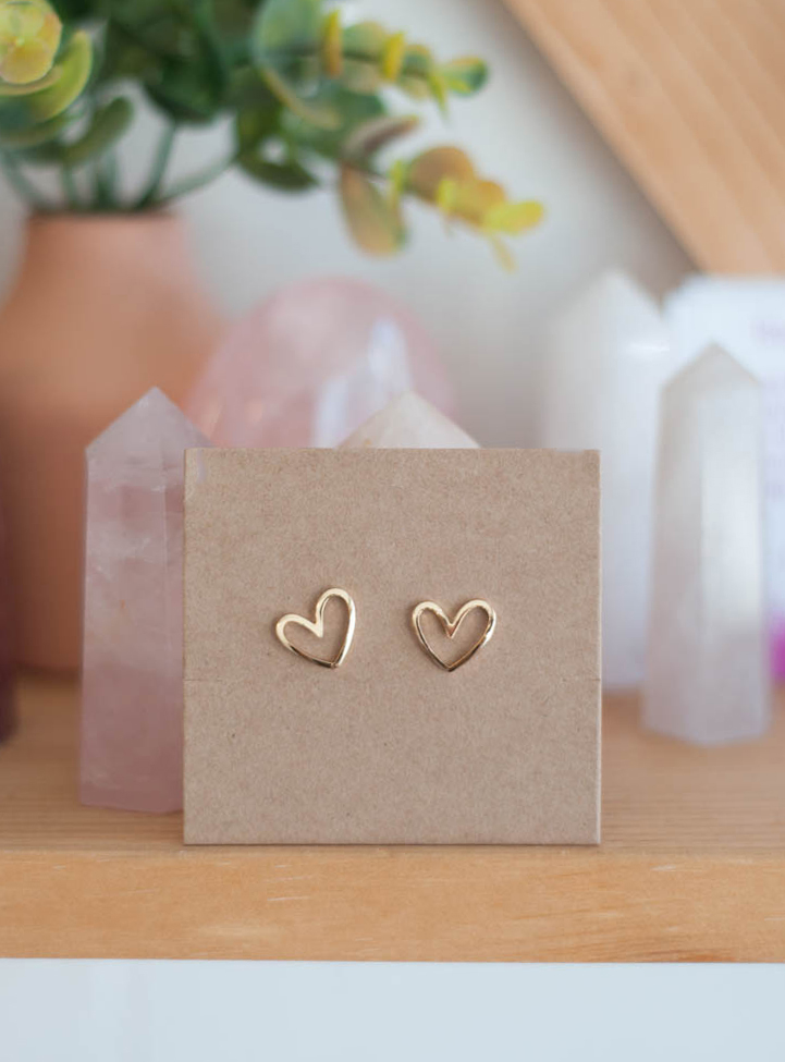 Heart Stud Earrings