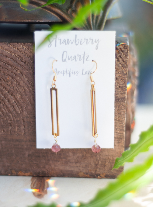 Strawberry Quartz Earrings