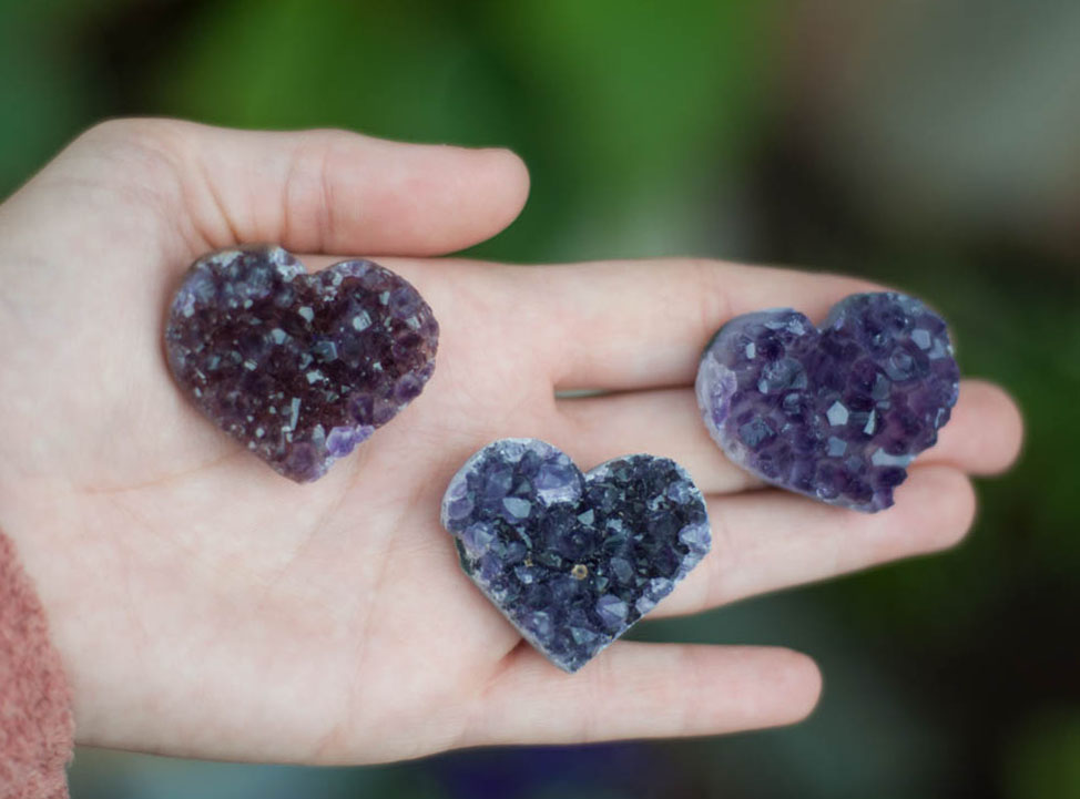 Uruguay Amethyst Heart small