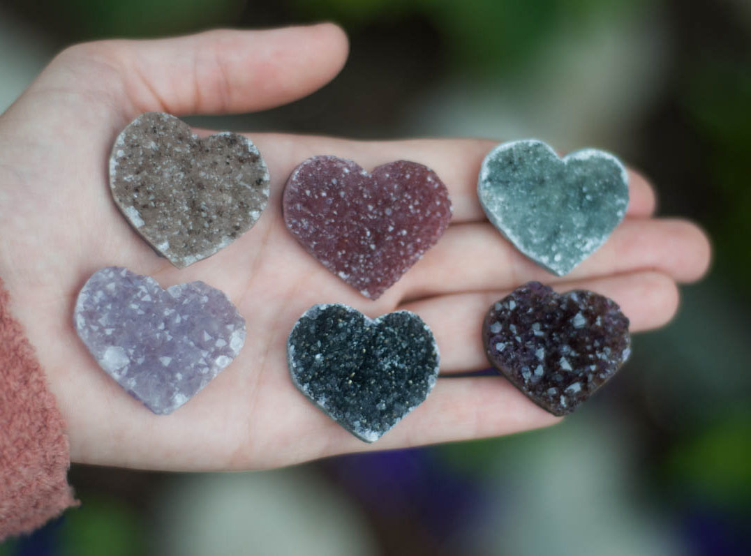 Uruguay Rainbow Amethyst Heart small