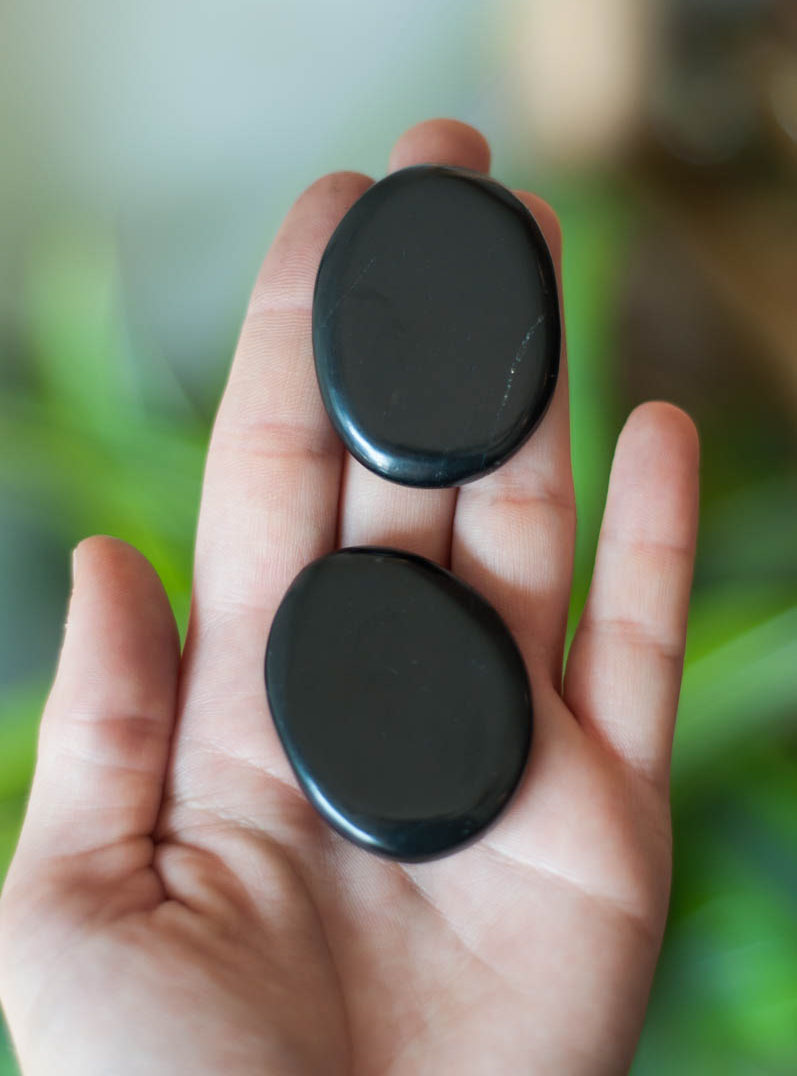 Shungite Flat Pocket Stone