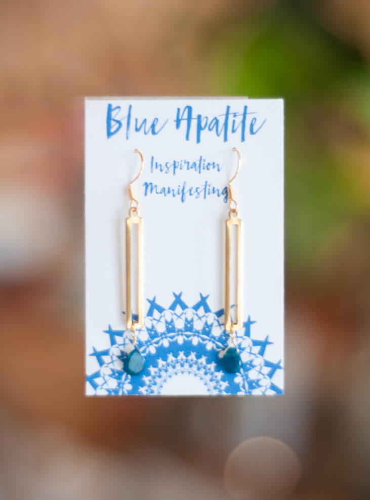 Blue Apatite Earrings