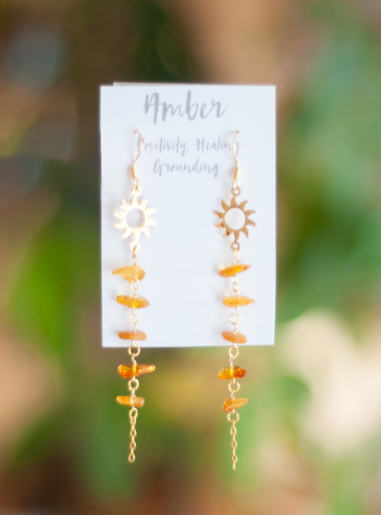 Amber Sun Earrings